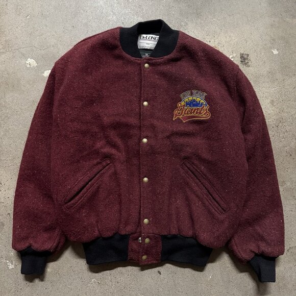 New York Giants Varsity Jacket Delong Men Large 90's NFL Vintage Collection - Picture 2 of 5
